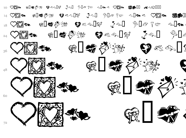 KR Be Mine Always font waterfall
